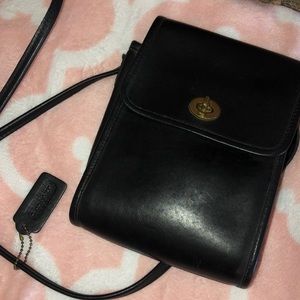 Vintage black leather coach purse!!!!